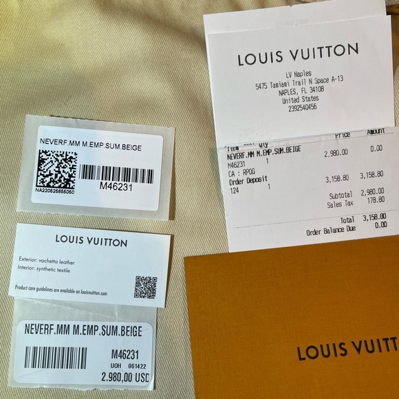 NEW Louis Vuitton Empreinte Stardust Neverfull MM Beige Limited Edition - Picture 8 of 8